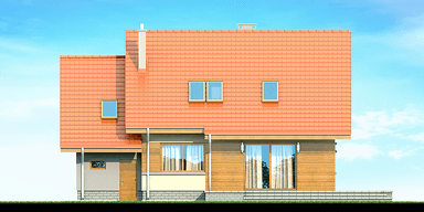 Elewacja ogrodowa domu Lisandra