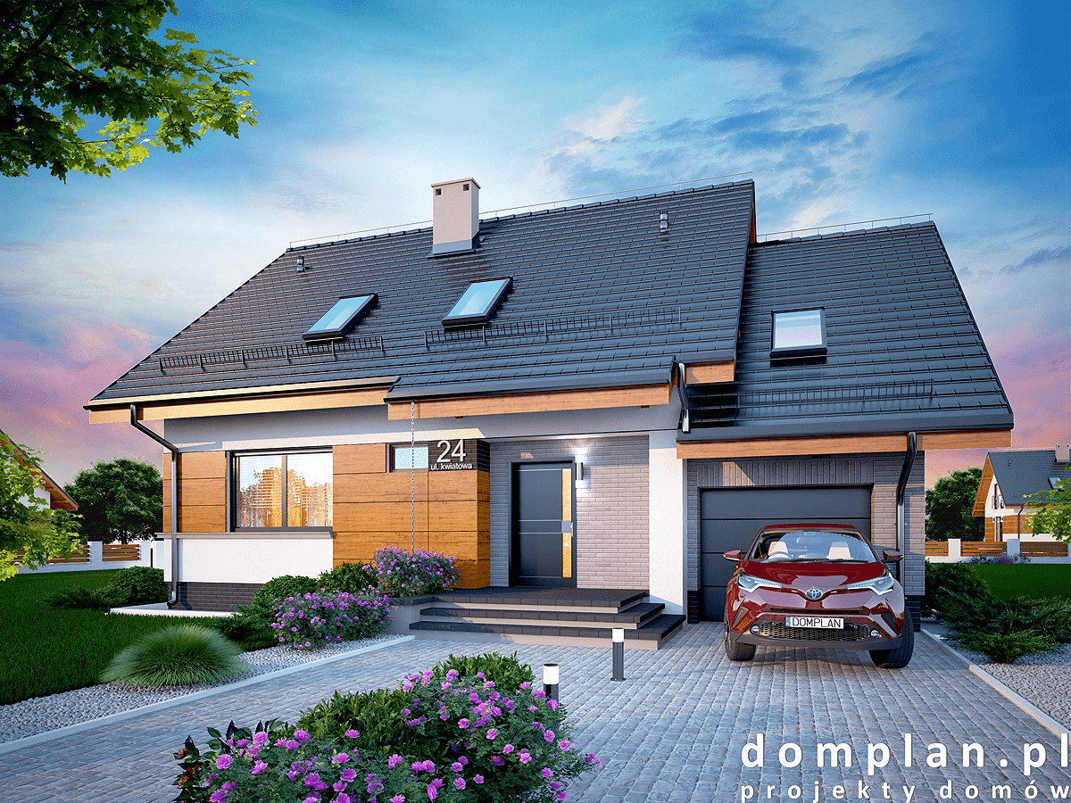 Wizualizacja domu jednorodzinnego Lisandra