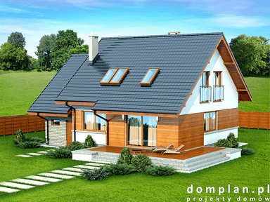 Wizualizacja domu jednorodzinnego Lisandra mała