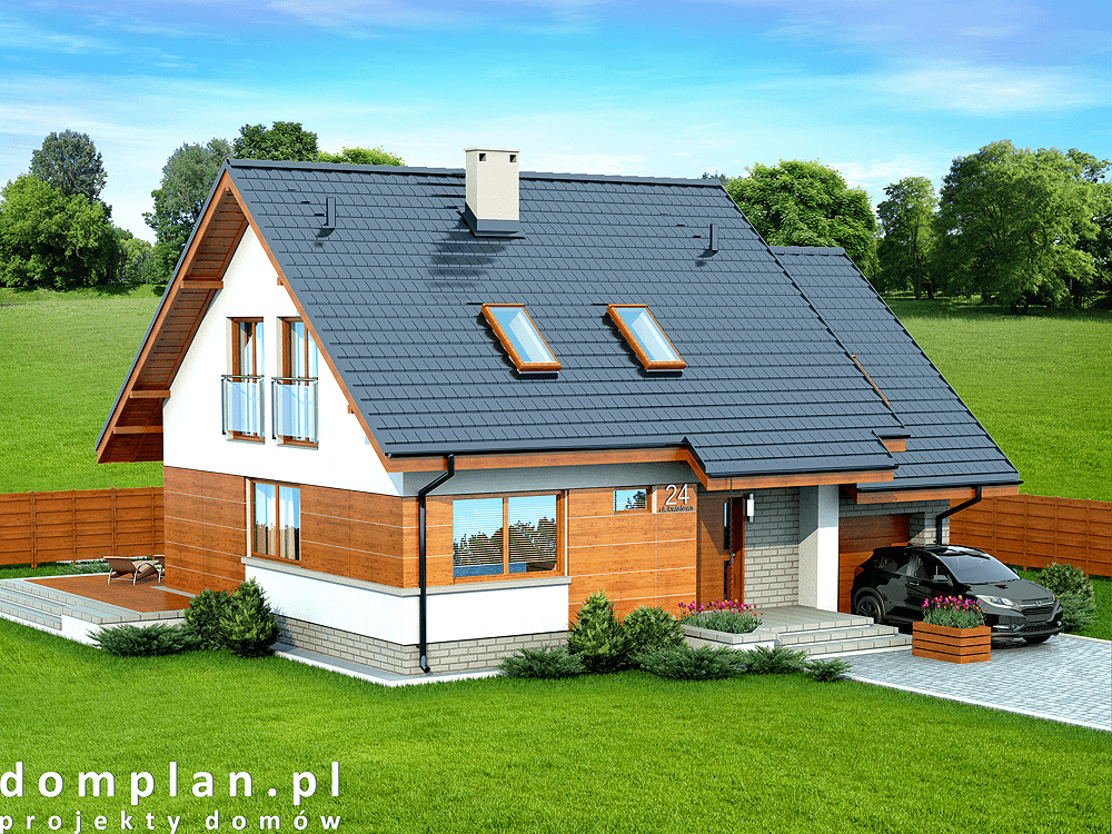 Wizualizacja domu jednorodzinnego Lisandra mała