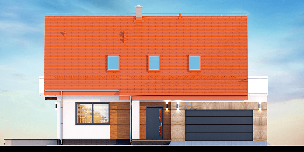 Elewacja frontowa domu Marsala 2M