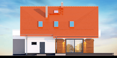 Elewacja ogrodowa domu Marsala 2M