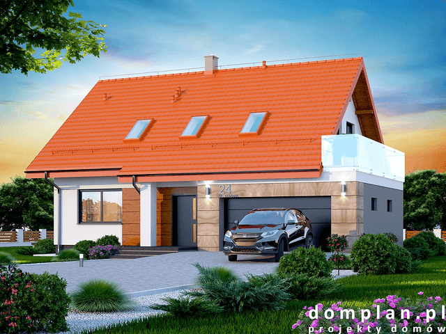 Wizualizacja domu jednorodzinnego Marsala 2M