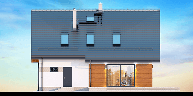 Elewacja ogrodowa domu jednorodzinnego Marsala