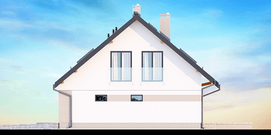 Elewacja boczna domu jednorodzinnego Marsala