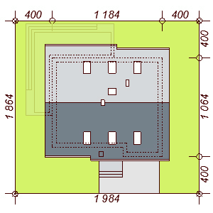Usytuowanie domu  Marsala na działce