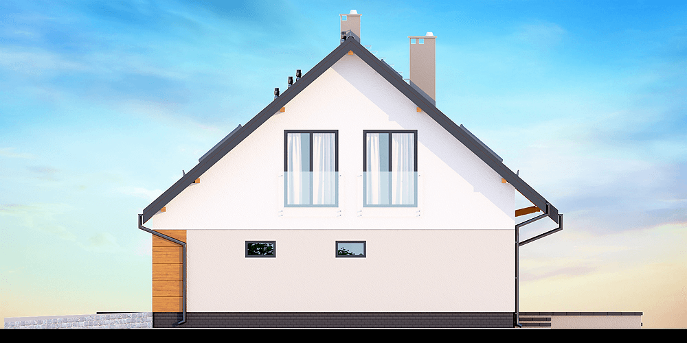 Elewacja boczna domu jednorodzinnego Marsala mała