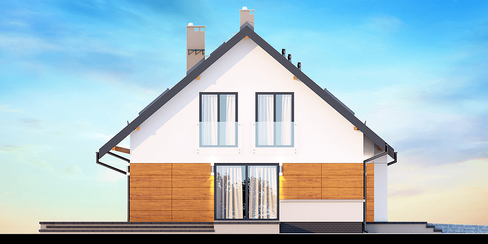 Elewacja boczna domu jednorodzinnego Marsala mała