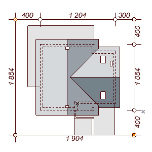 Usytuowanie domu Noelia na działce