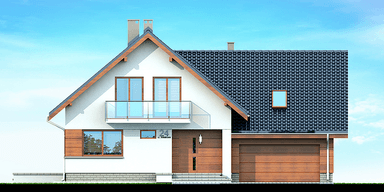 Elewacja frontowa domu jednorodzinnego Noelia bis 2M