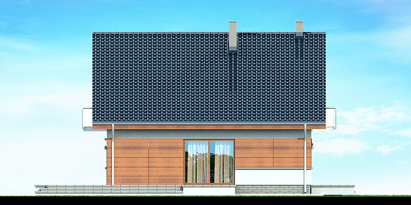 Elewacja boczna domu jednorodzinnego Noelia bis 2M