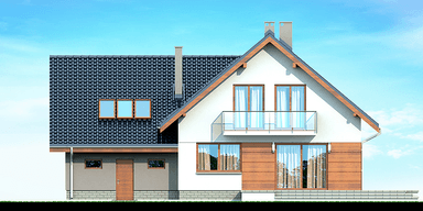 Elewacja ogrodowa domu jednorodzinnego Noelia bis 2M