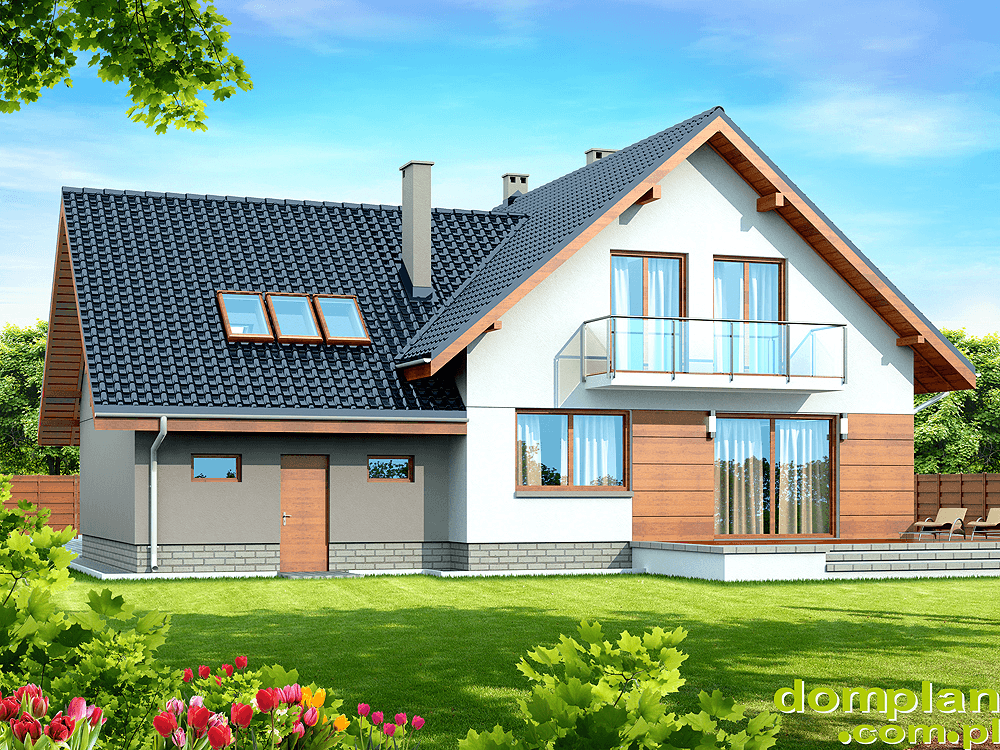 Wizualizacja domu jednorodzinnego Noelia bis 2M