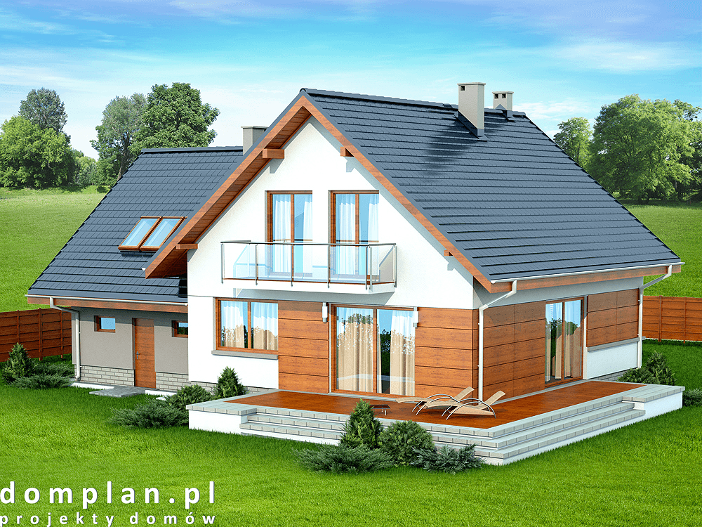 Wizualizacja domu jednorodzinnego Noelia bis 2M