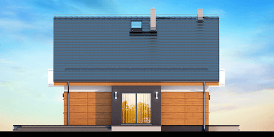 Elewacja boczna domu Noelia Bis 2M z wykuszem