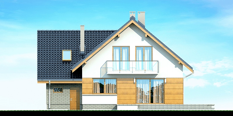 Elewacja ogrodowa domu Noelia Bis