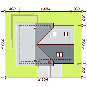 Usytuowanie domu Noelia Modern 2M na działce