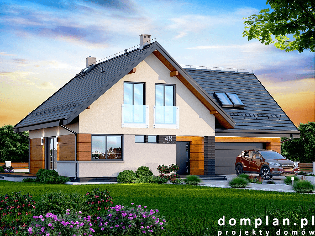 Wizualizacja domu jednorodzinnego Noelia Modern 2M