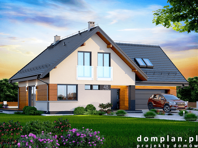 Wizualizacja domu jednorodzinnego Noelia Modern 2M