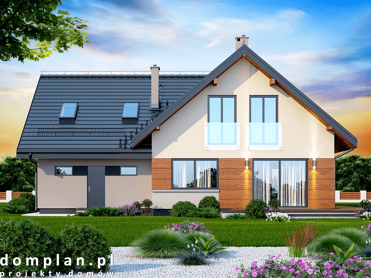 Wizualizacja domu jednorodzinnego Noelia Modern 2M