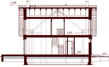 Przekrój projektu domu Noelia Modern