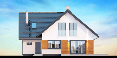 Elewacja ogrodowa domu Noelia Modern