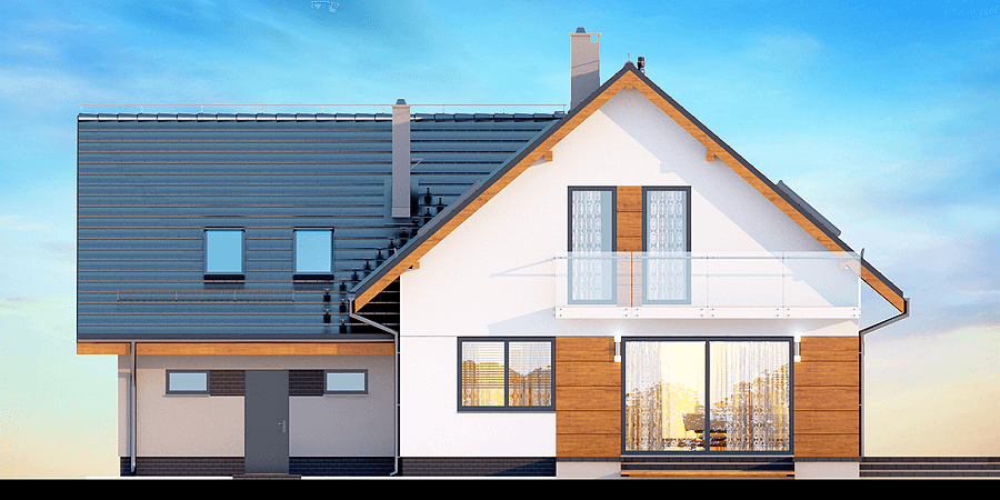 Elewacja ogrodowa domu jednorodzinnego Alion 2M