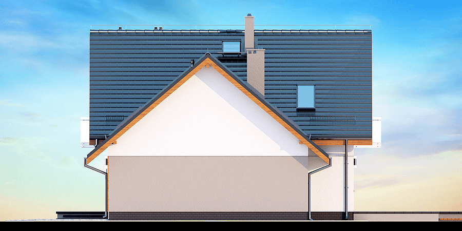 Elewacja boczna domu jednorodzinnego Alion 2M