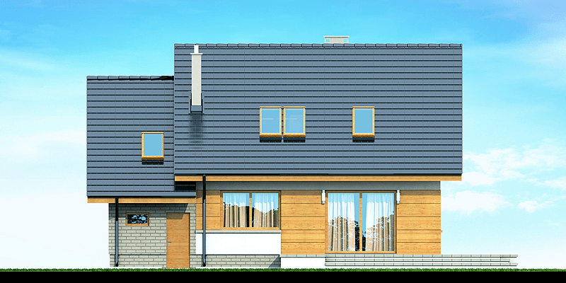 Elewacja ogrodowa domu Lisandra XS