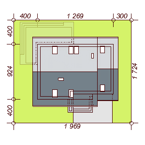 Usytuowanie domu na działce Lisandra XS