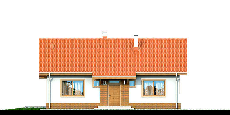 Elewacja frontowa domu Santia