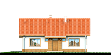 Elewacja frontowa domu Santia