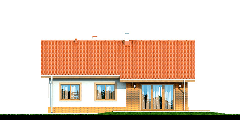 Elewacja ogrodowa domu Santia