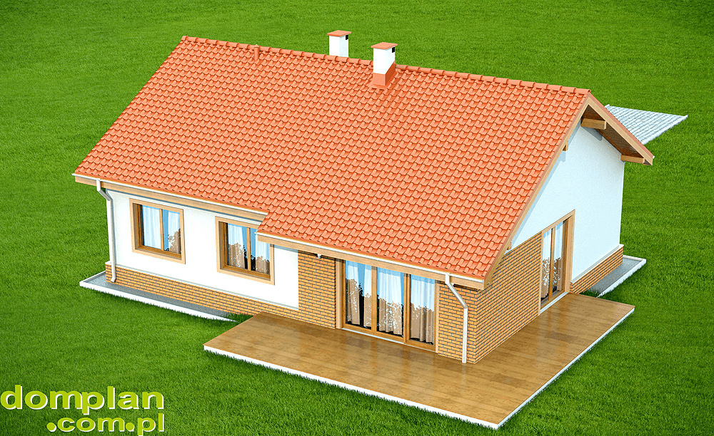 Wizualizacja domu jednorodzinnego Santia