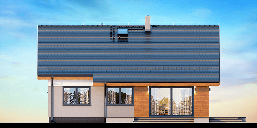 Elewacja ogrodowa domu Santia Bis