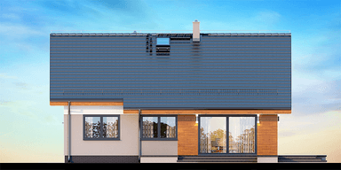 Elewacja ogrodowa domu Santia Bis