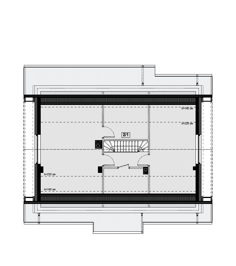 Rzut poddasza domu jednorodzinnego Santia Bis