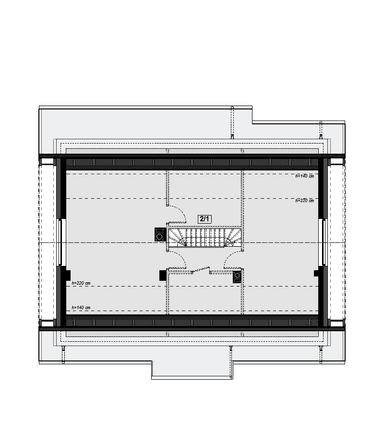 Rzut poddasza domu jednorodzinnego Santia Bis