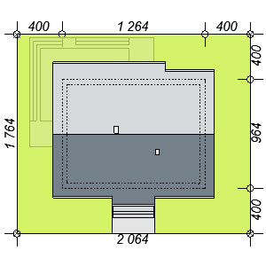 Usytuowanie domu Santia Bis na działce