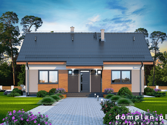 Wizualizacja domu jednorodzinnego Santia Bis