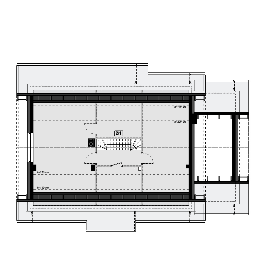 Rzut poddasza domu jednorodzinnego Santina Bis 1M