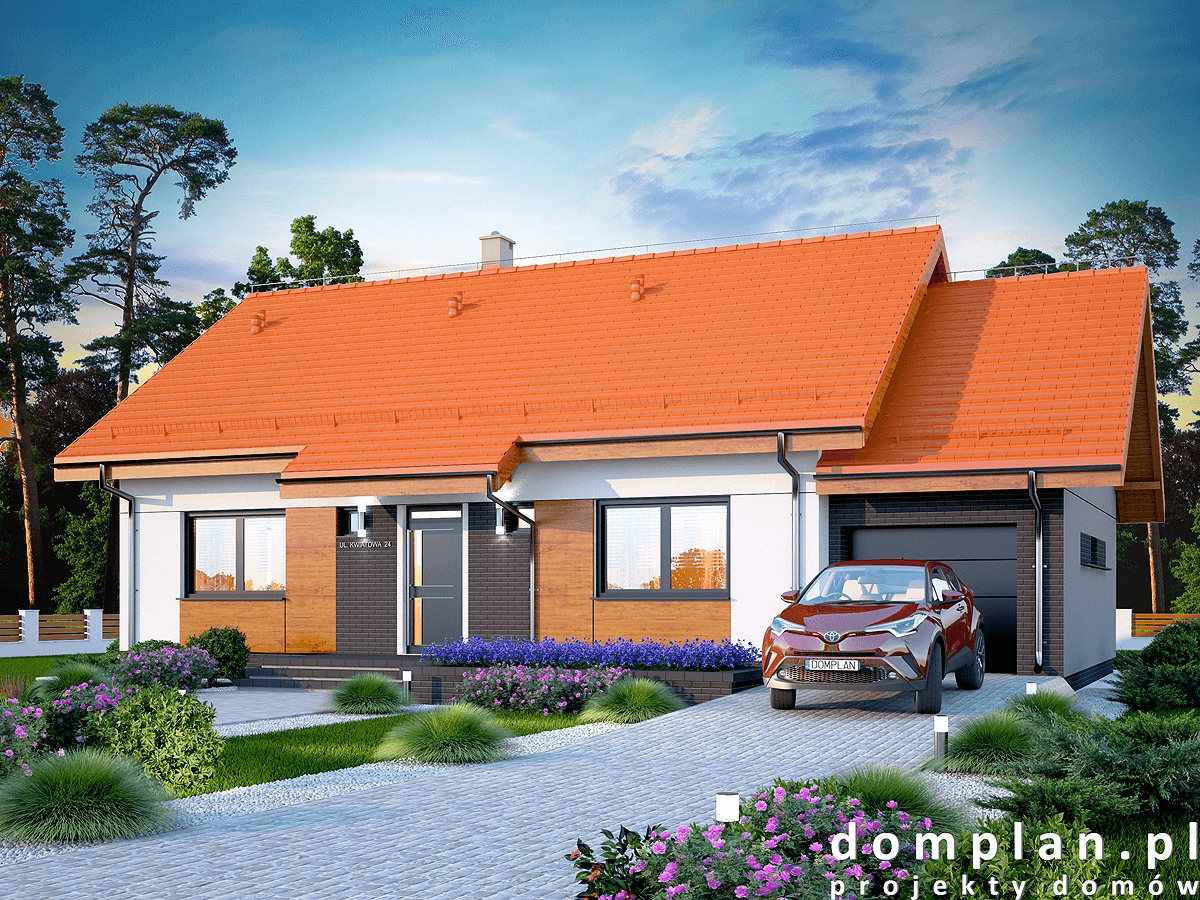 Wizualizacja domu jednorodzinnego Santina Bis 1M