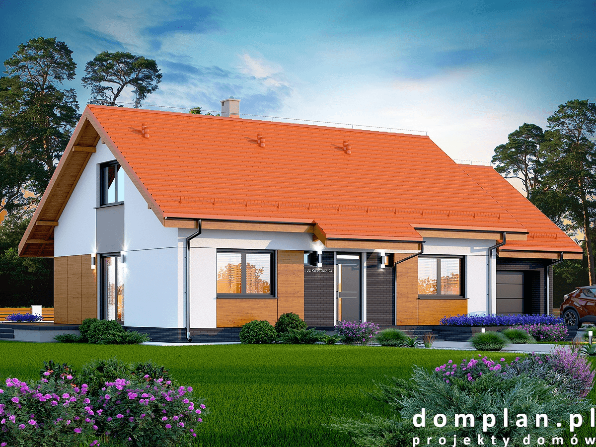 Wizualizacja domu jednorodzinnego Santina Bis 1M