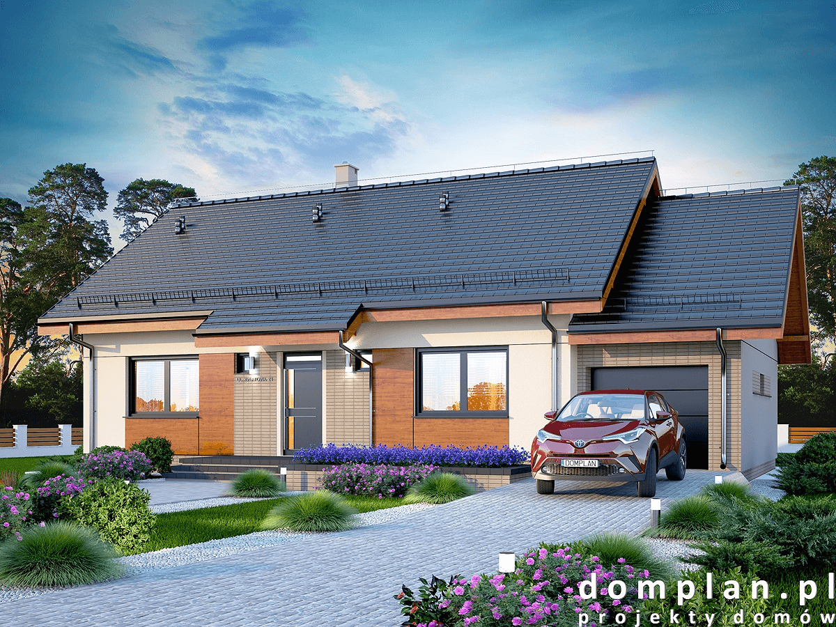 Wizualizacja domu jednorodzinnego Santina Bis 1M