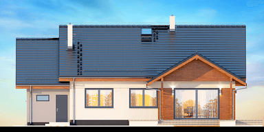 Elewacja ogrodowa domu Saratoga 1M