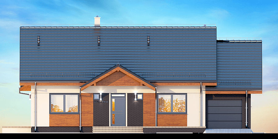 Elewacja frontowa domu Saratoga 1M