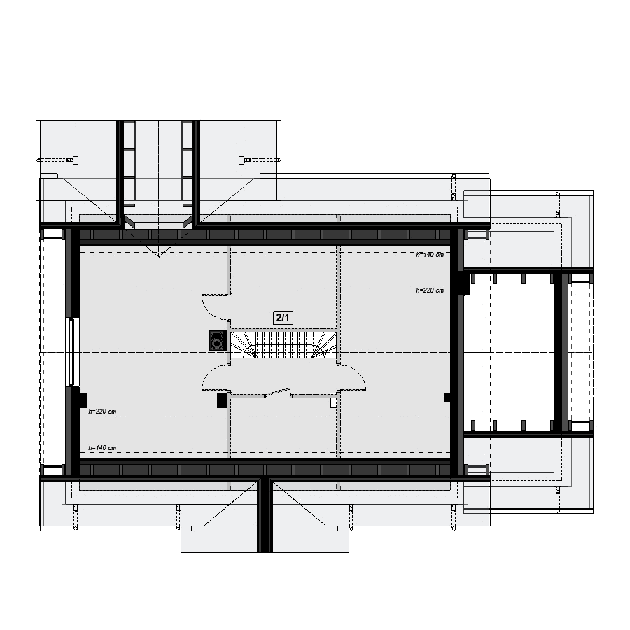 Rzut poddasza domu jednorodzinnego Saratoga 1M