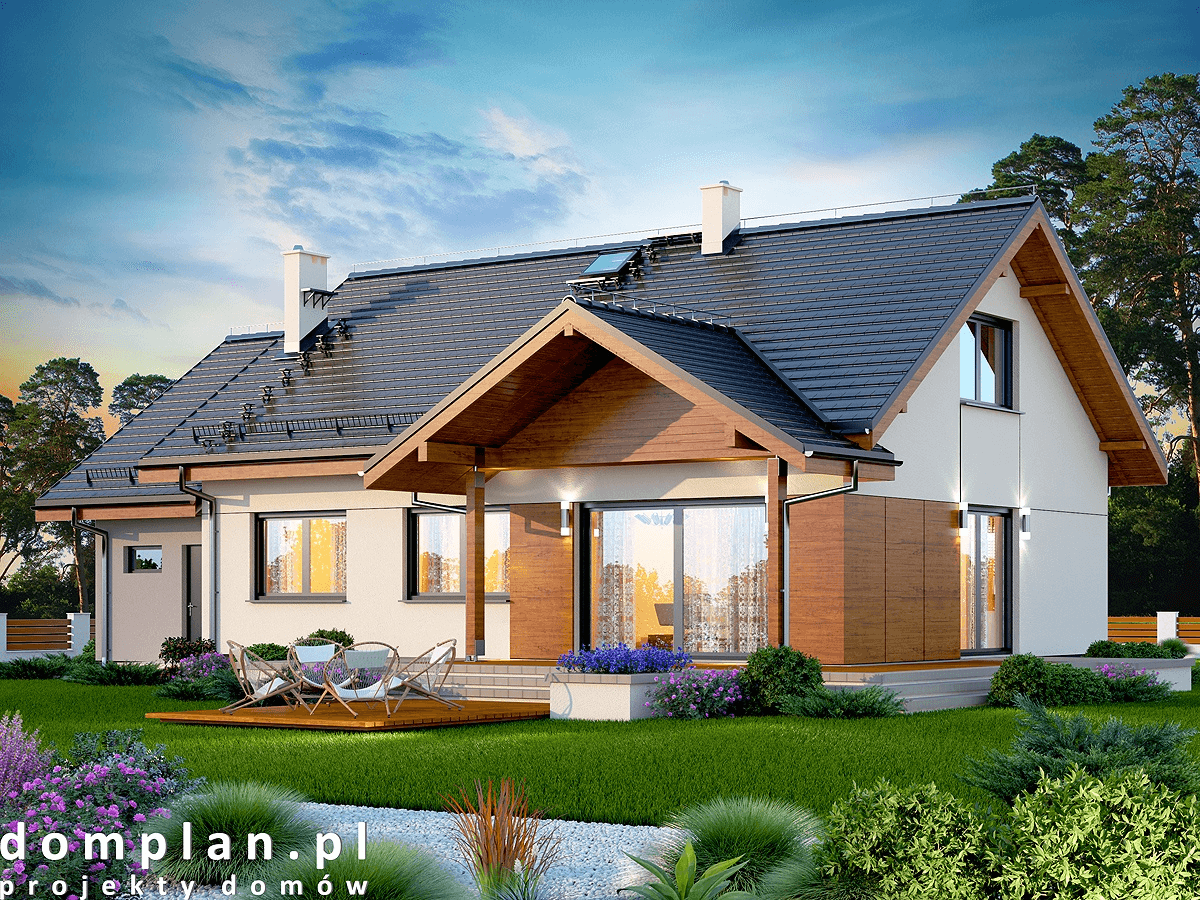 Wizualizacja domu jednorodzinnego Saratoga 1M