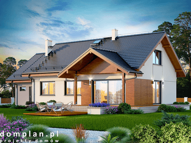 Wizualizacja domu jednorodzinnego Saratoga 1M