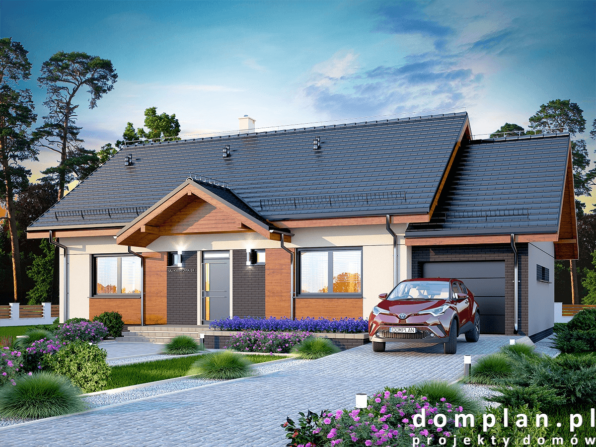 Wizualizacja domu jednorodzinnego Saratoga 1M